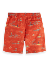 SCOTCH AND SODA Mid Length Swim Short All Over at Gravity NYC